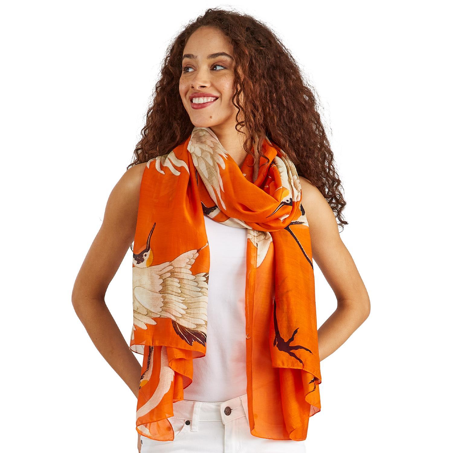 Tangerine Heron Scarf