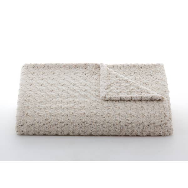Rosebud Duo Tone Cream And Sahara Throw