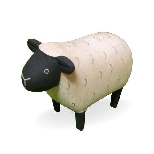 Hand Carved Wooden Sheep