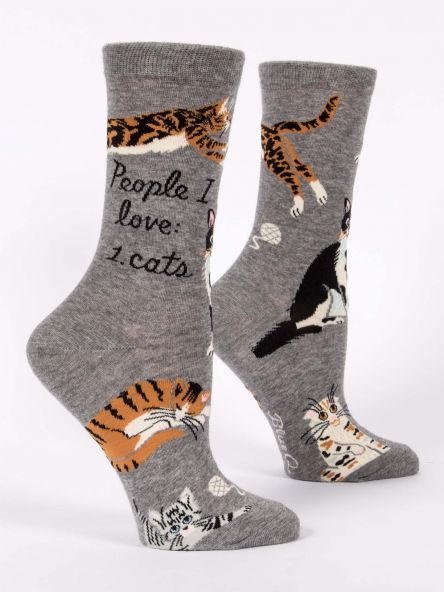 PEOPLE I LOVE: CATS W-CREW SOCKS