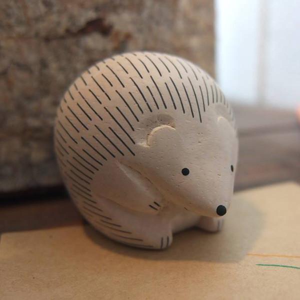 Hand Carved Wooden HEDGEHOG