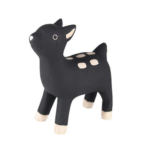 Hand Carved Wooden Baby Deer/ Fawn
