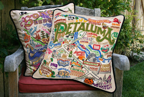 Petaluma Hand-Embroidered Pillow