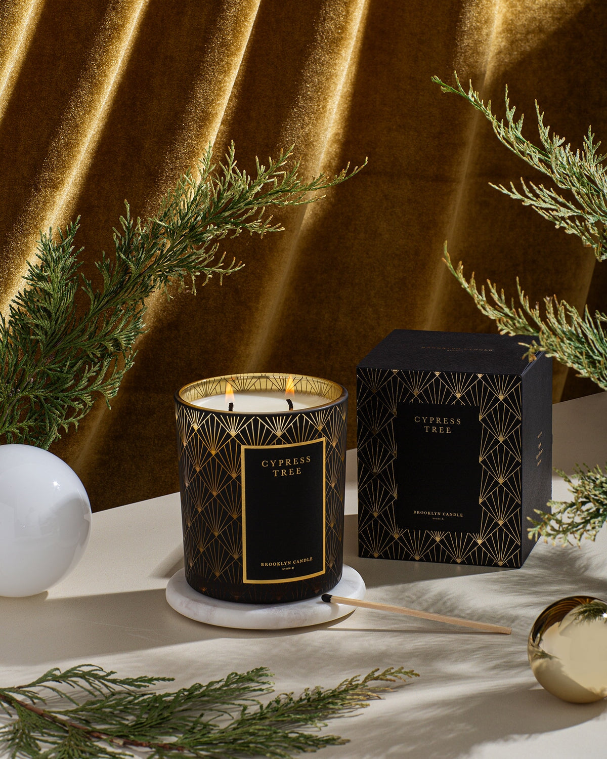 CYPRESS TREE HOLIDAY CANDLE