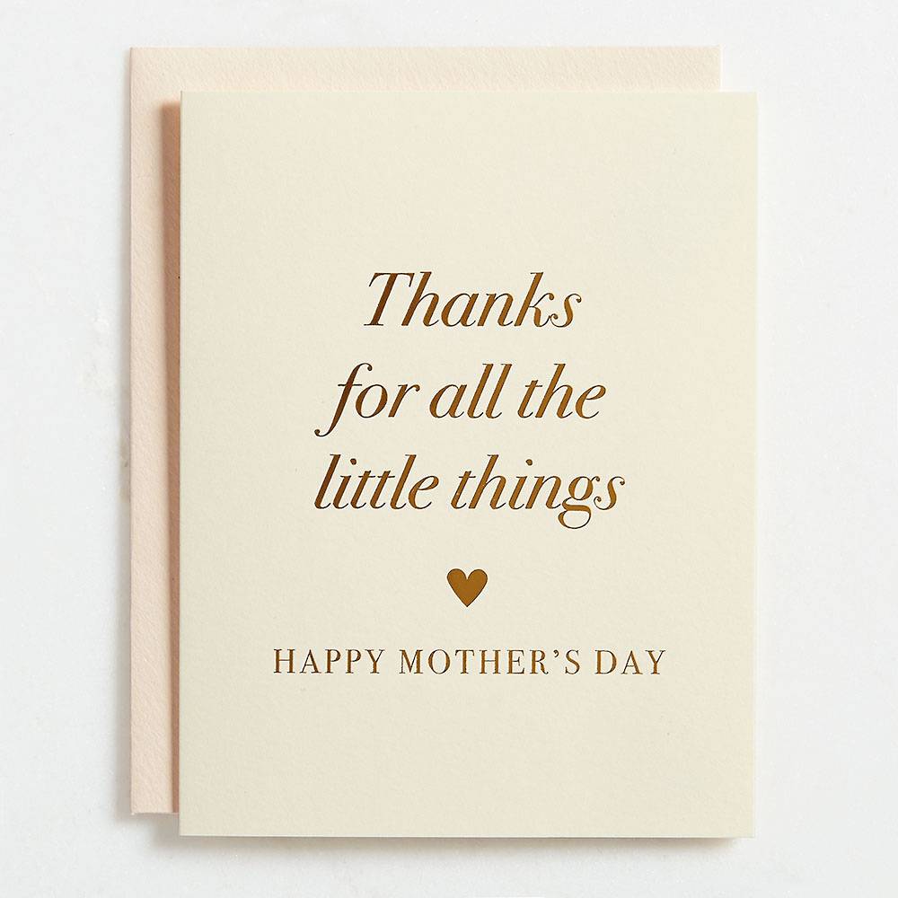 Thanks for All the Little Things Foil Mother's Day Card