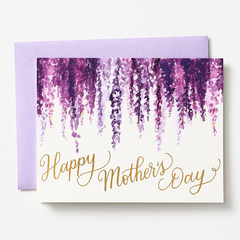 Lavender Wisteria Mother's Day Card