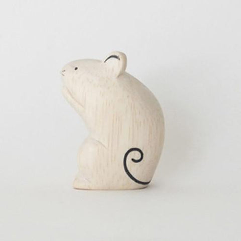 Hand Carved Wooden Mouse