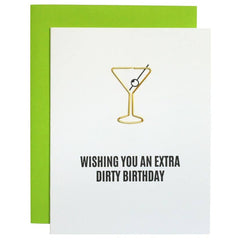 Best! Extra Dirty Birthday Paper Clip Letterpress Card