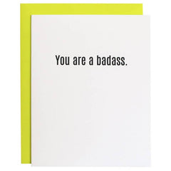 You Are a Badass Letterpress Card