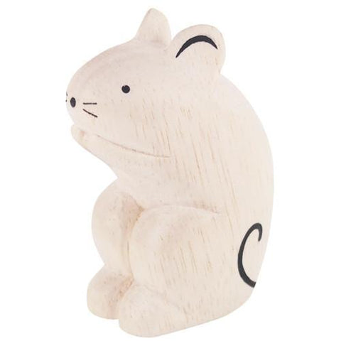 Hand Carved Wooden Mouse