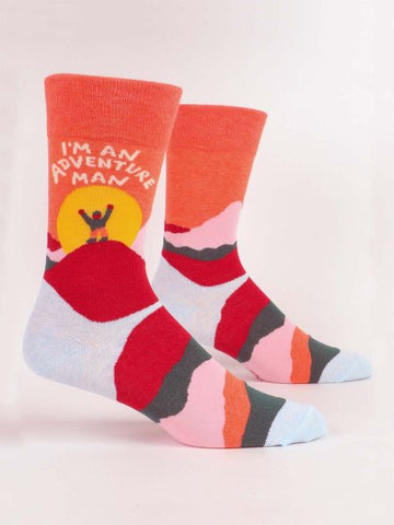 I'M AN ADVENTURE MAN M-CREW SOCKS