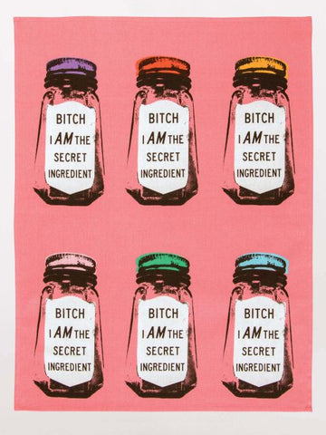 BITCH I AM THE SECRET INGREDIENT DISH TOWEL