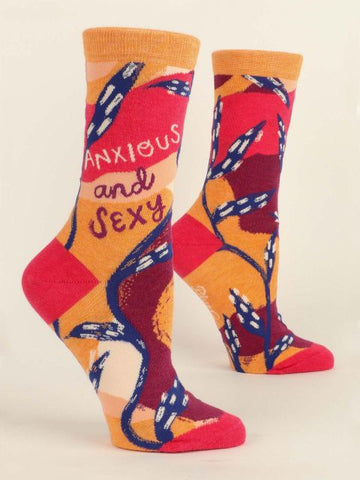 ANXIOUS AND SEXY W-CREW SOCKS