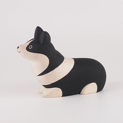 Hand Carved Wooden CORGI