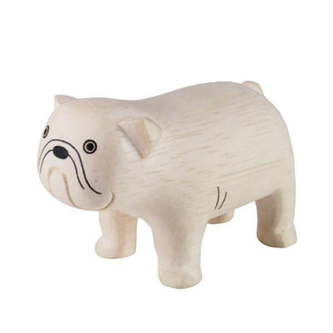 Hand Carved Wooden BULLDOG