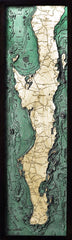 Baja Peninsula 3-D Nautical Wood Chart
