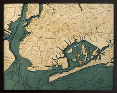 BROOKLYN, New York 3-D Nautical Wood Chart