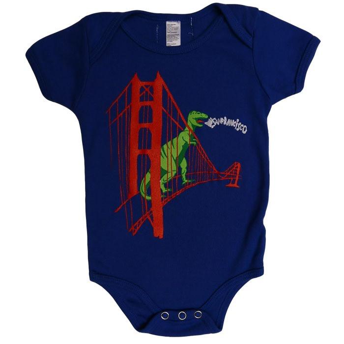 Infant Royal Blue SF Dinosaur Bodysuit Onesie