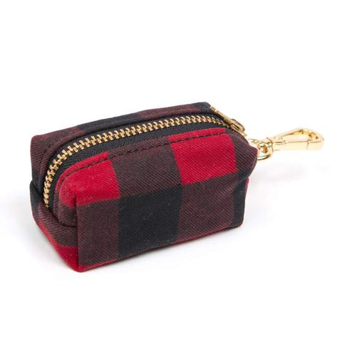 Buffalo Check Waxed Canvas Waste Bag Dispenser