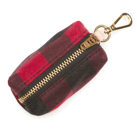 Buffalo Check Waxed Canvas Waste Bag Dispenser