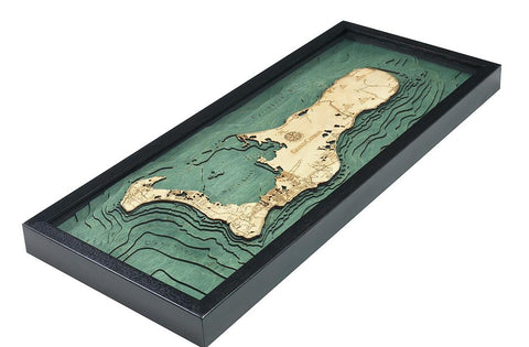 Grand Cayman 3-D Nautical Wood Chart