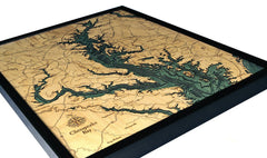 Chesapeake Bay, 3-D Nautical Wood Chart