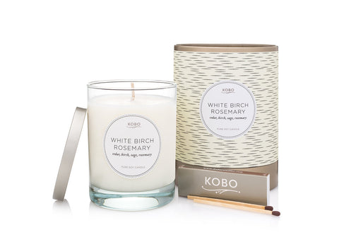 White Birch Rosemary Soy Candle