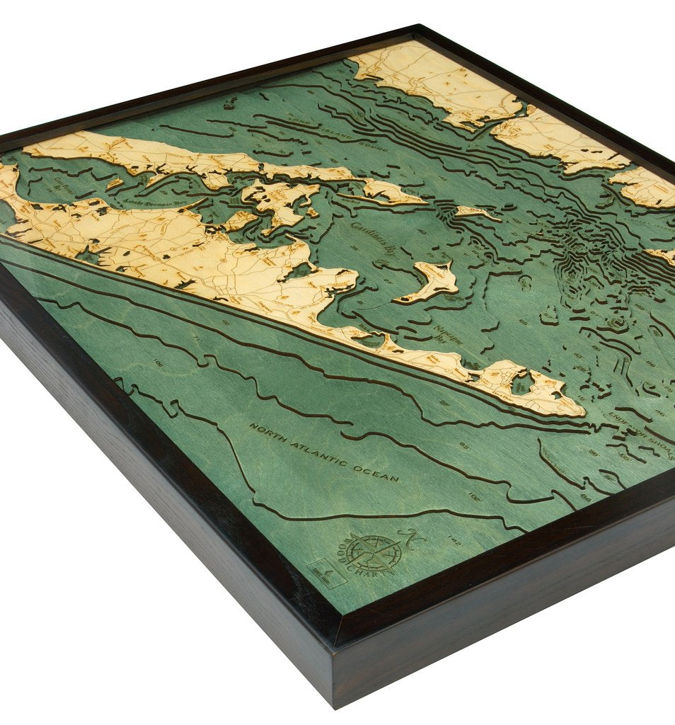 Long Island Sound / The Hamptons 3-D Nautical Wood Chart