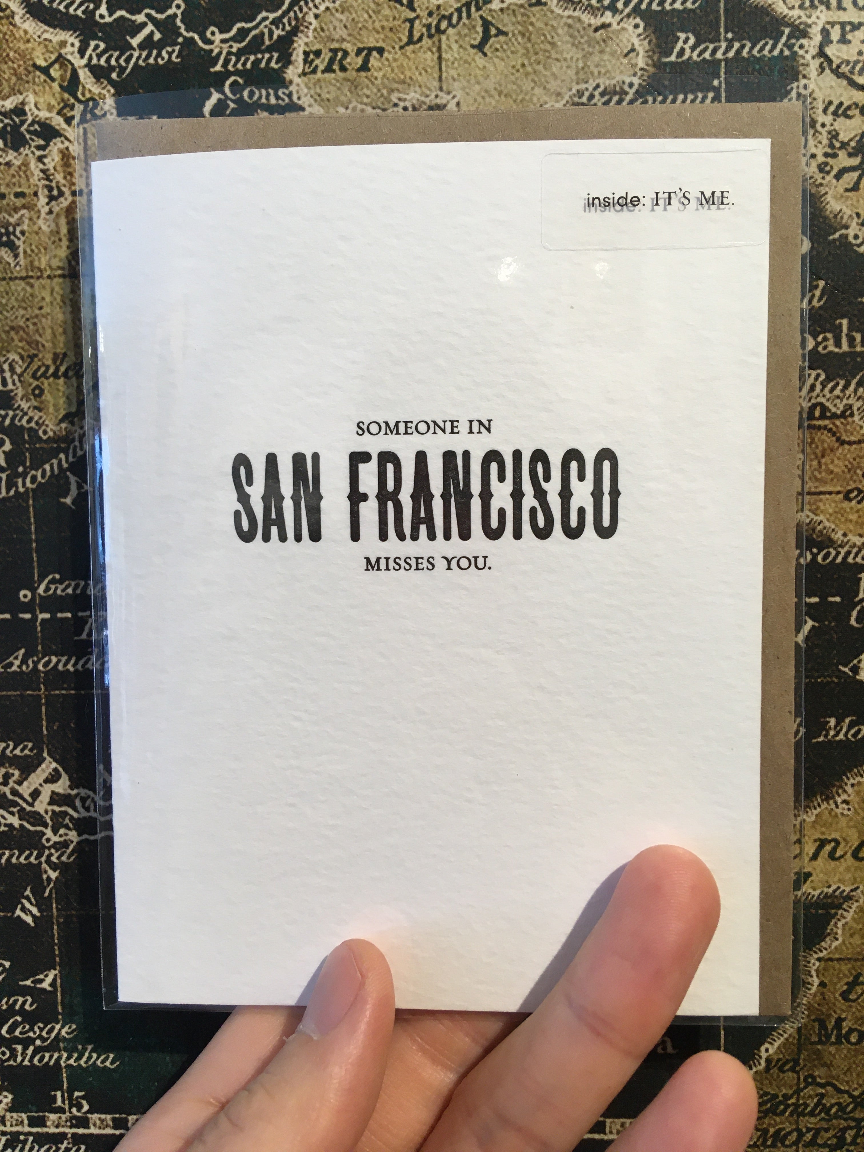 Someone in SF Misses You Letterpress Card