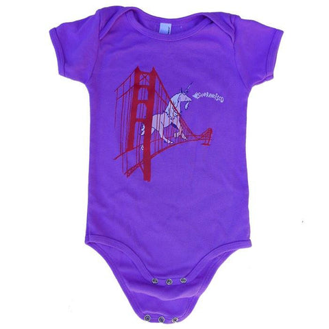 Infant Purple Unicorn Bodysuit Onesie