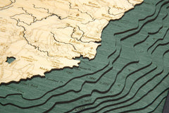 Kauai, Hawaii 3-D Nautical Wood Chart