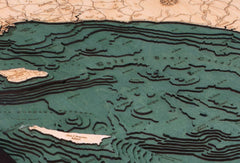 Los Angeles to San Diego, California 3-D Nautical Wood Chart