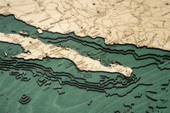 Mexico 3-D Nautical Wood Chart