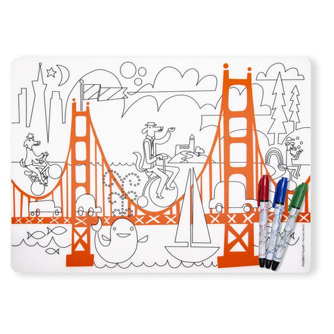 Mark-Mat Set : San Francisco + 3 Markers