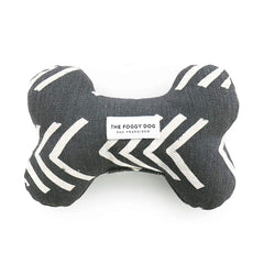Modern Mud Cloth Black Dog Squeaky Toy