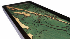 Outer Banks, 3-D Nautical Wood Chart