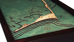 Outer Banks, 3-D Nautical Wood Chart