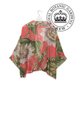 Passion Flower Coral Kimono