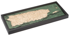 Puerto Rico 3-D Nautical Wood Chart
