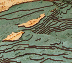 Santa Barbara/ Chanel Islands, 3-D Nautical Wood Chart