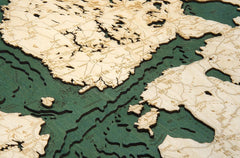 Scandinavia 3-D Nautical Wood Chart