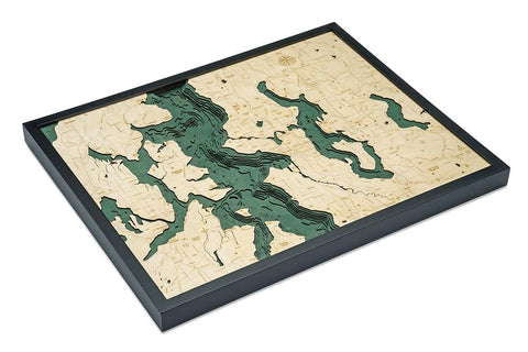 Seattle 3-D Nautical Wood Chart