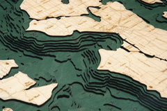 Seattle 3-D Nautical Wood Chart