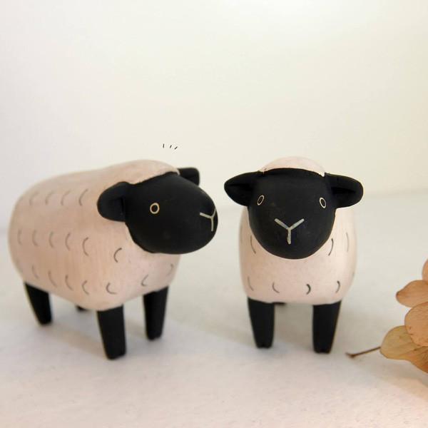 Hand Carved Wooden Sheep