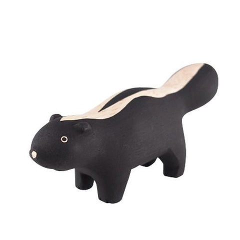 Hand Carved Wooden Skunk