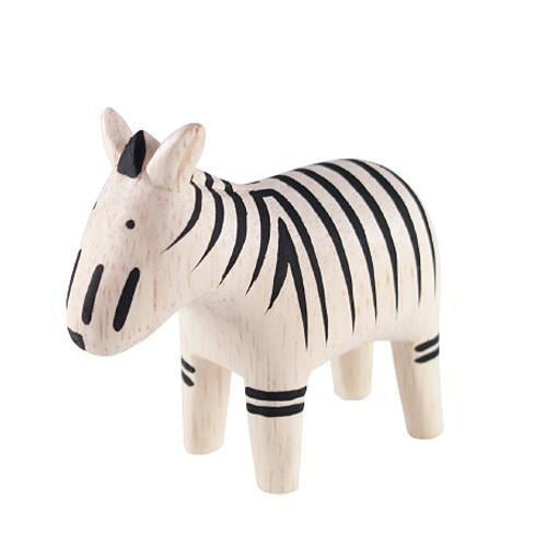Hand Carved Wooden Zebra