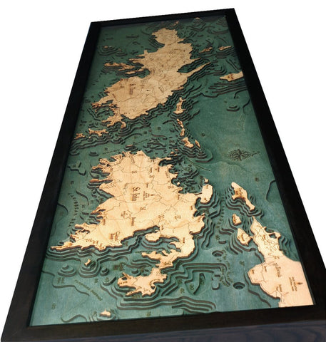St. Thomas / St. John, U.S. Virgin Islands 3-D Nautical Wood Chart