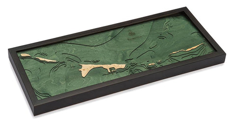 Walker's Cay 3-D Nautical Wood Chart
