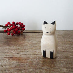 Hand Carved Wooden Fox