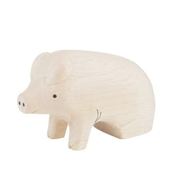 Hand Carved Wooden PIG